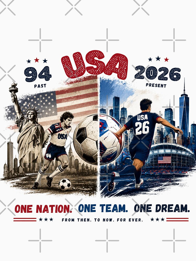 USA Soccer Legacy 1994 to 2026 by blackBubble1 Unisex , , , Long Sleeve Tee