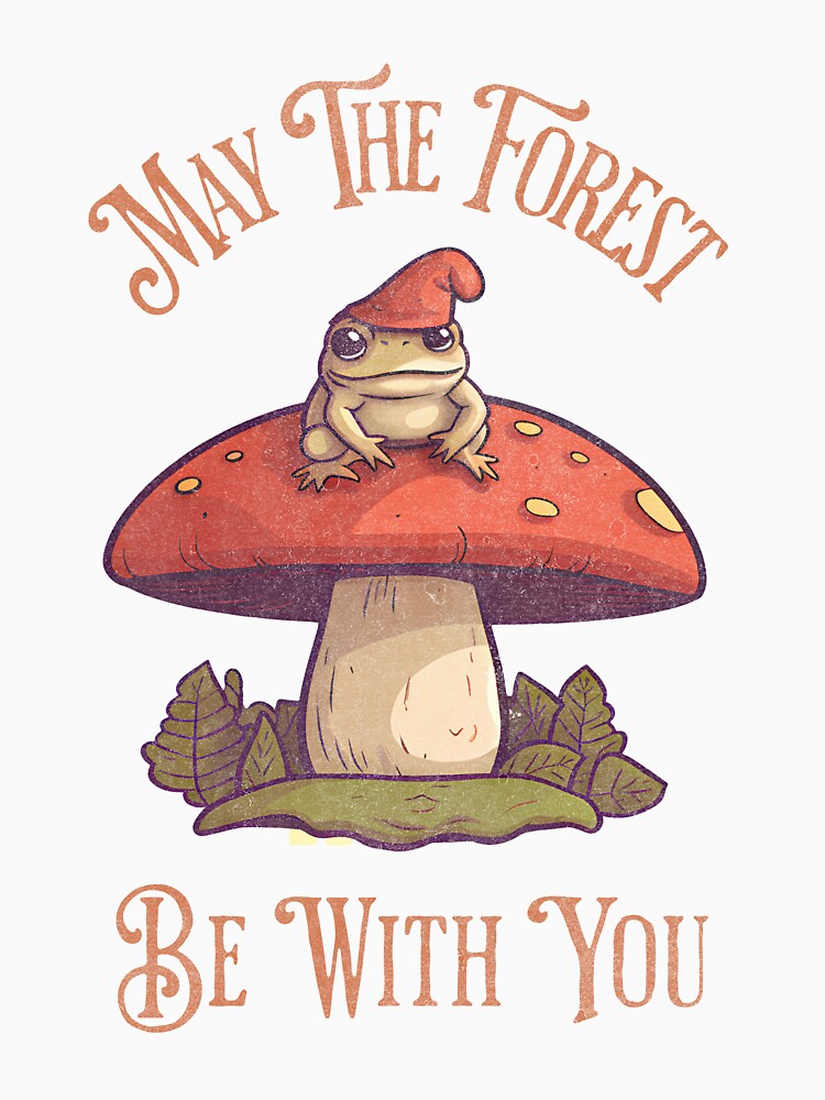 Goblincore Frog May The Forest Be With You by Asevera