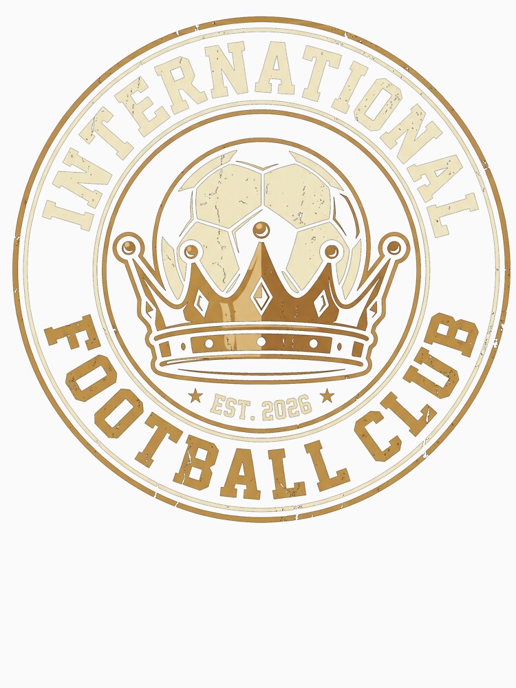 Vintage International Football Club Crown Badge by TeNovaStudio Unisex , , , Long Sleeve Tee