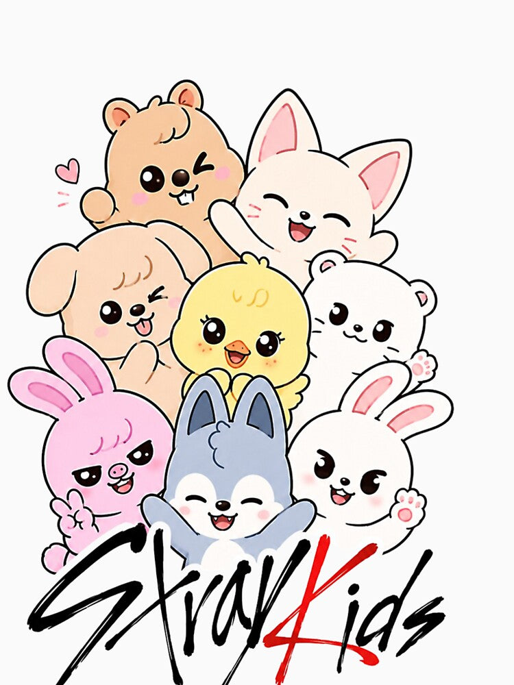 Stray Kids Cute Chibi Shirt, SKZOO Inspired Kpop Graphic Tee, Stay Fan Gift, Comfort Colors Shirt by BerryHand