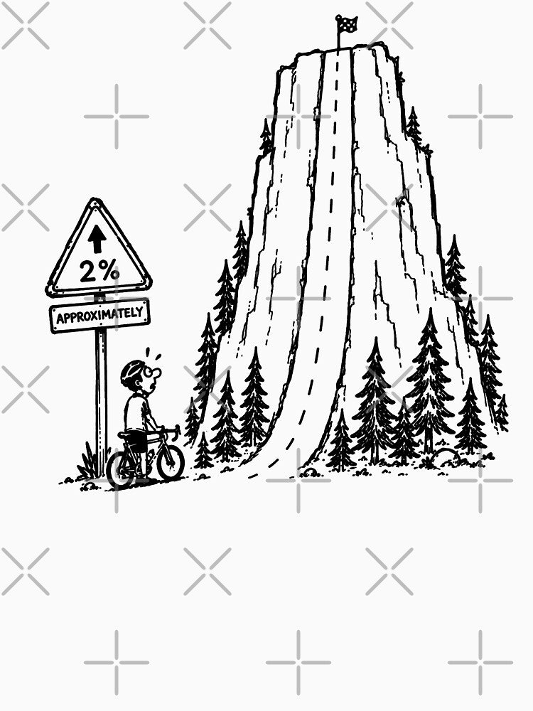 Funny Uphill Cycling Mountain Climb Bicycle Rider Design by MonkiFlipp