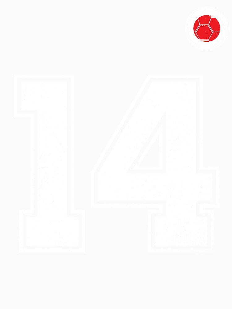 Japan Soccer Number 14 Vintage Sports Fan by LiviuGligoros Unisex , , , Long Sleeve Tee