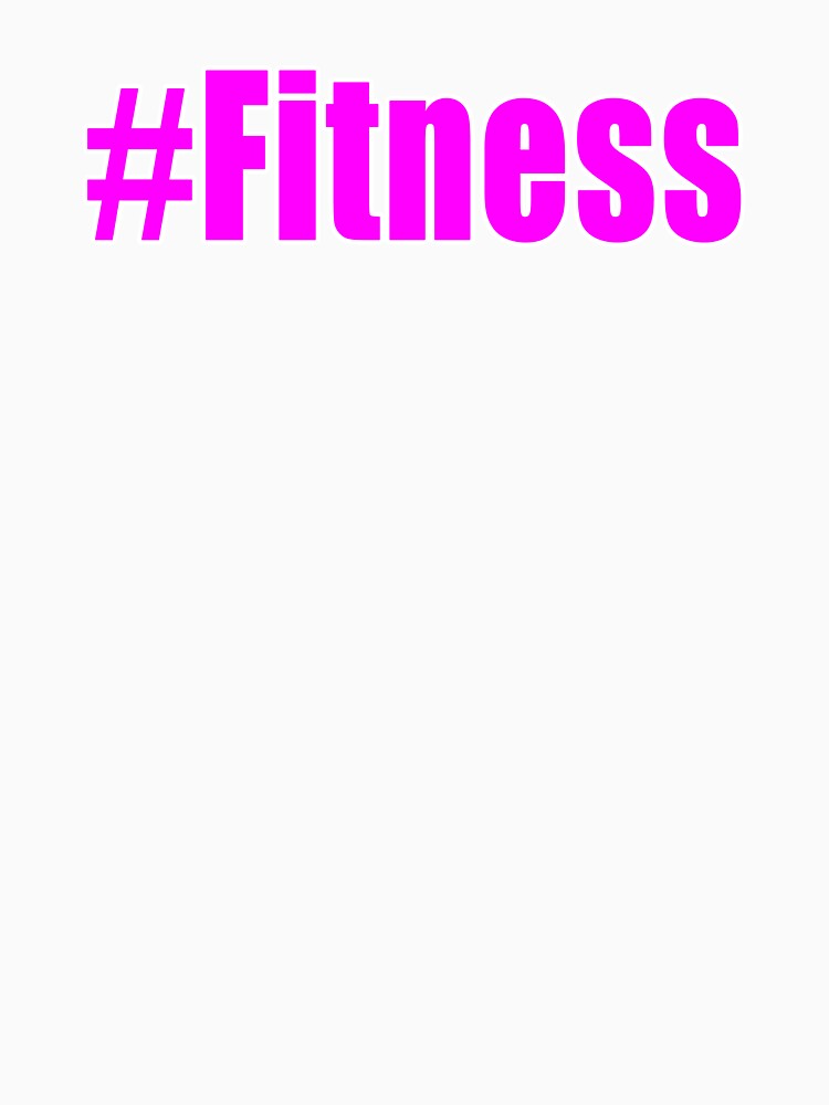 #Fitness Hashtag Fitness Gym Motivational Workout Stuff Pink by Jason Gilbert