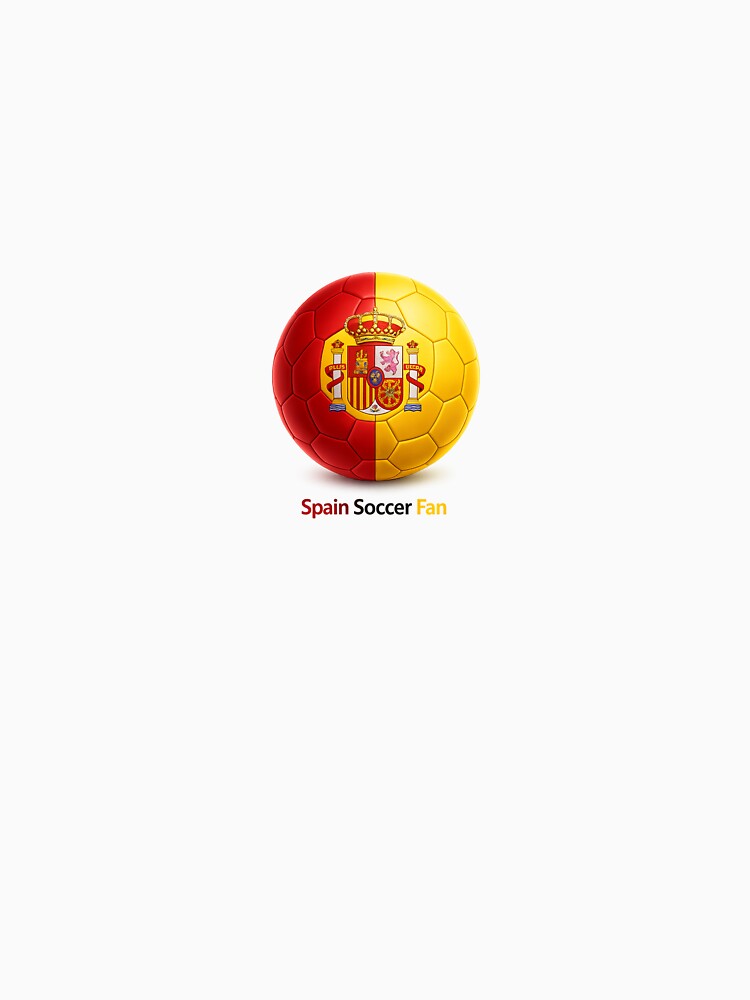 Spain Flag Soccer Ball Fan by Trionda_Shop Unisex , , , Long Sleeve Tee