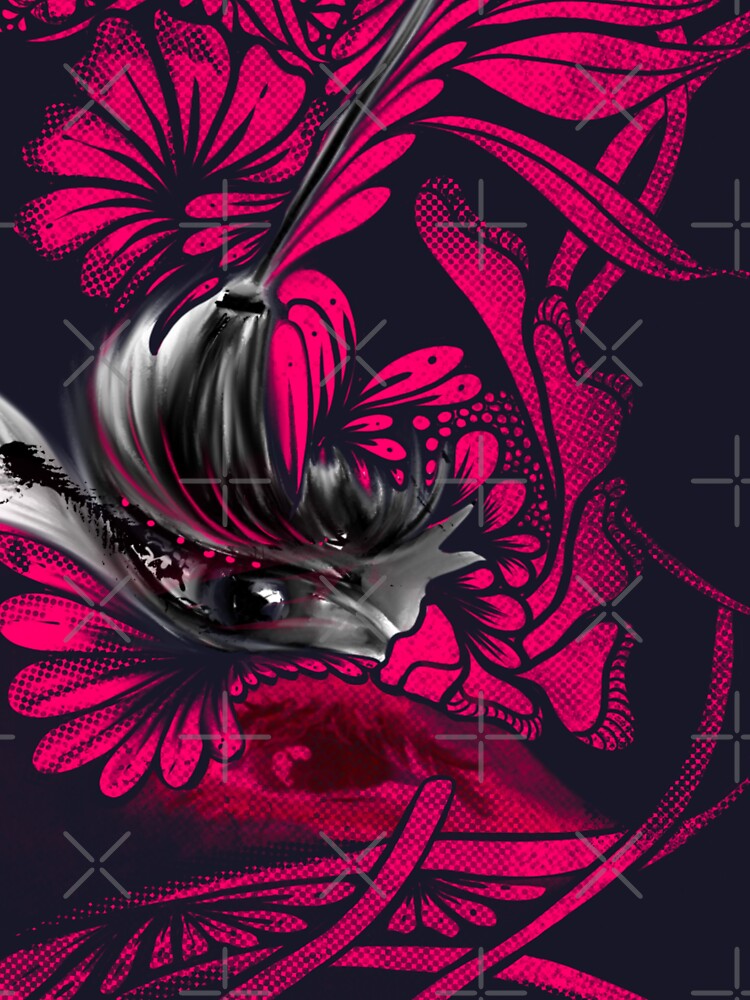 Floral Punk Vision — Alt Grunge Beauty Art Print by Pink&Blue  @pink.and.blue_studio