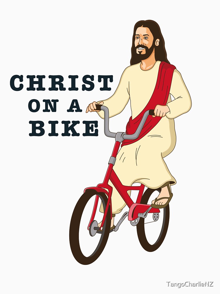 Christ on a Bike - Funny Religious Lord Jesus Church Group Easter Gift by TangoCharlieNZ