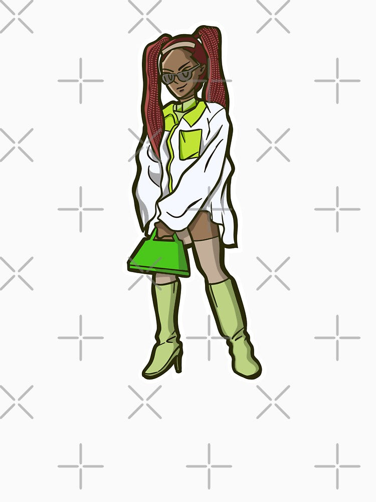 streetwear teen girl Illustration clip art collection by StairheadStore Unisex , , , Long Sleeve Tee