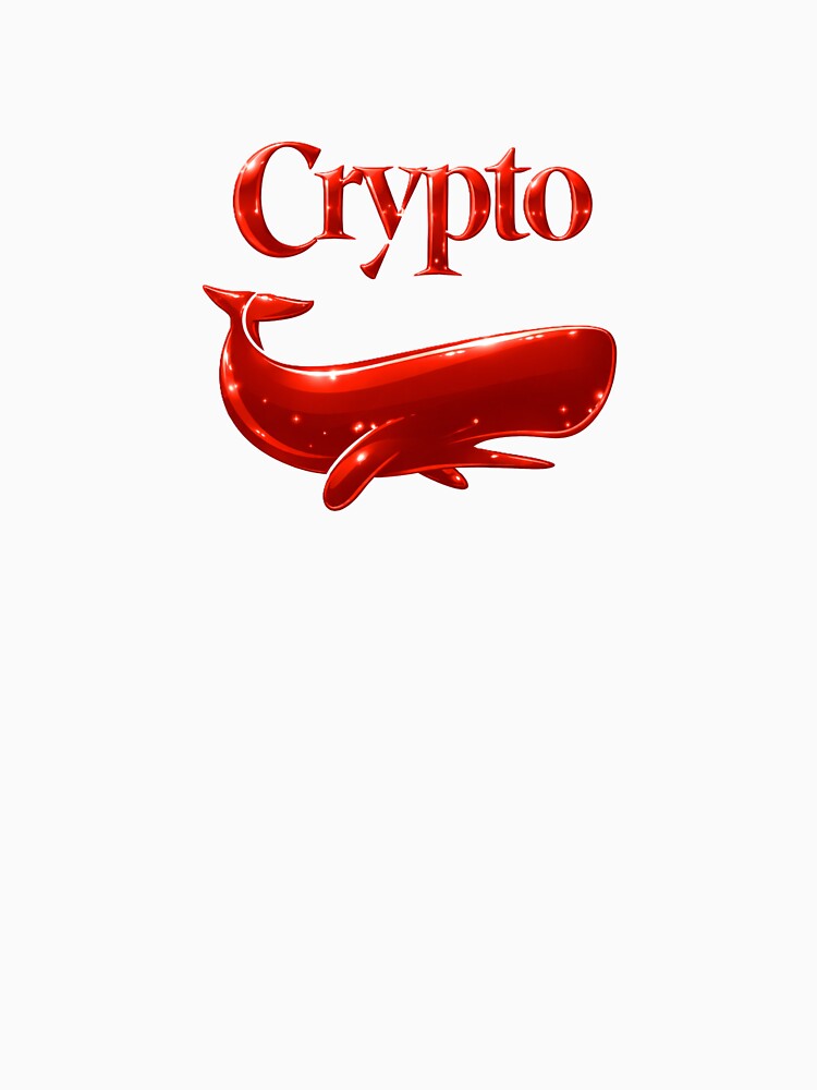 Crypto Whale – Shiny Red Cryptocurrency Investor Art by DesignsMjB