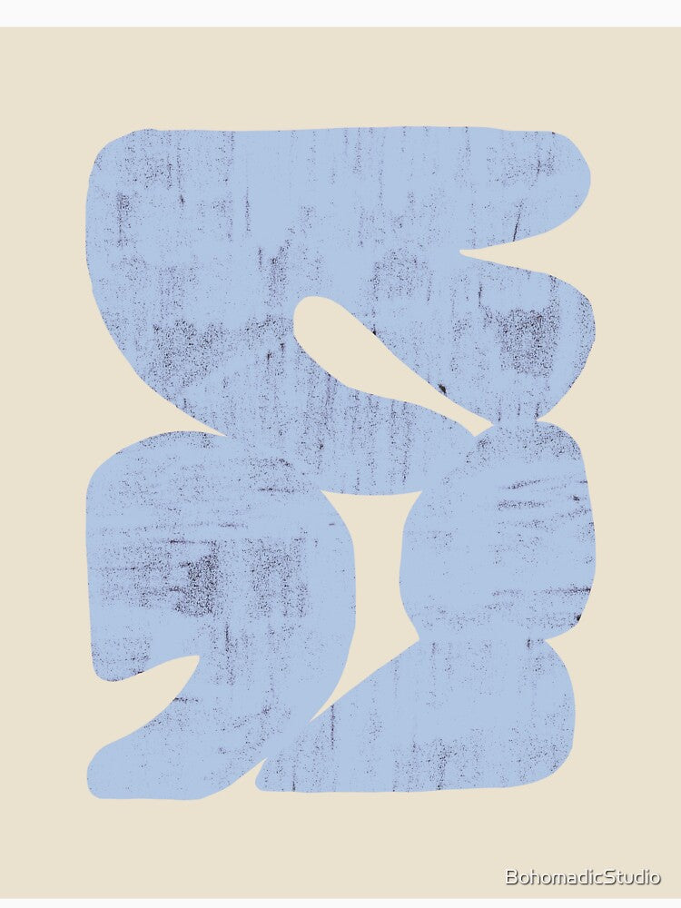 Bold Shapes NO.2 Blue by BohomadicStudio Unisex , , , Long Sleeve Tee