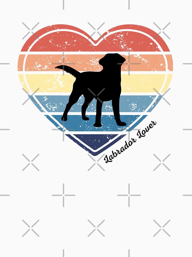Labrador Lover Retro Sunset Heart by Print-A-Joke