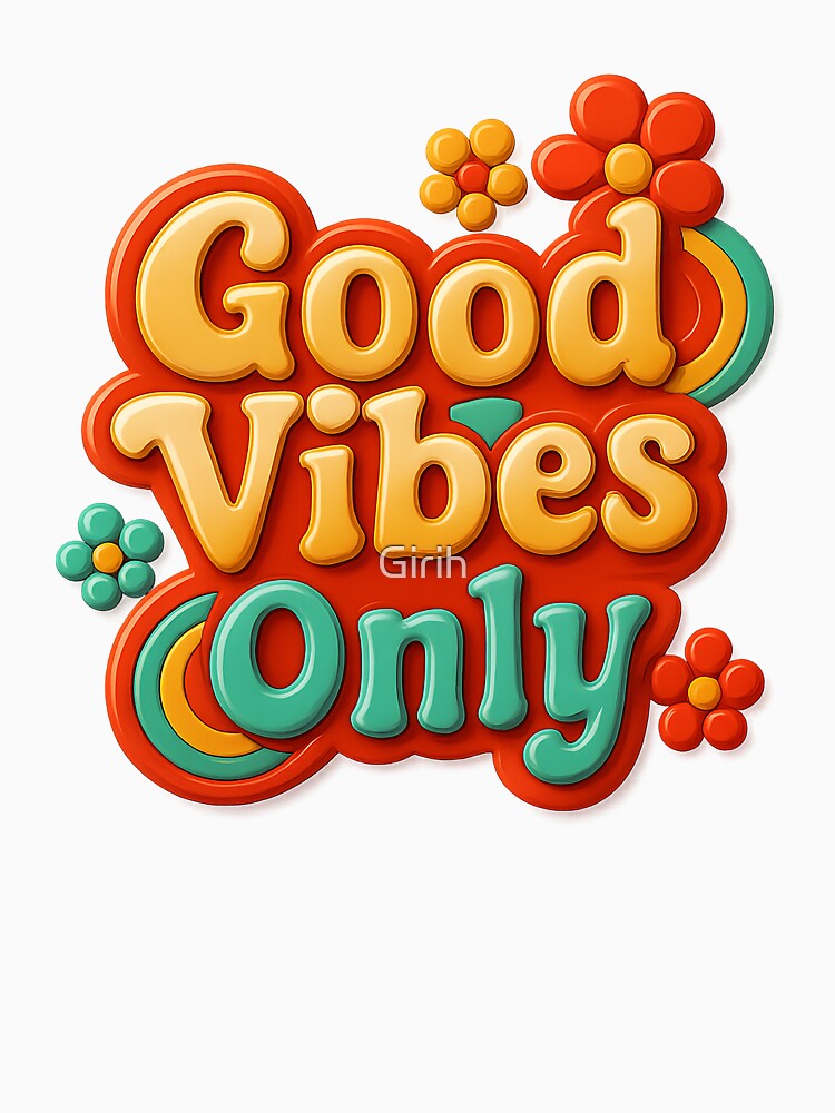 Good Vibes Only – typo with energy by Girih