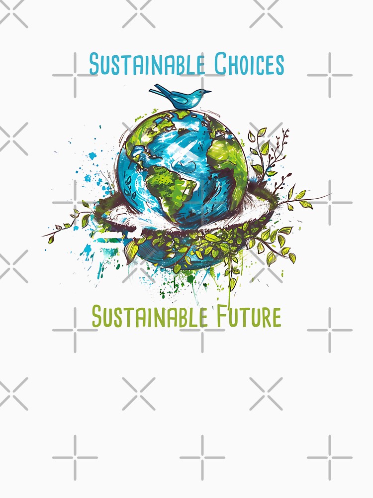 Sustainable Choices, Sustainable Future Environmental Protection Positive Slogan by FemiBiutti