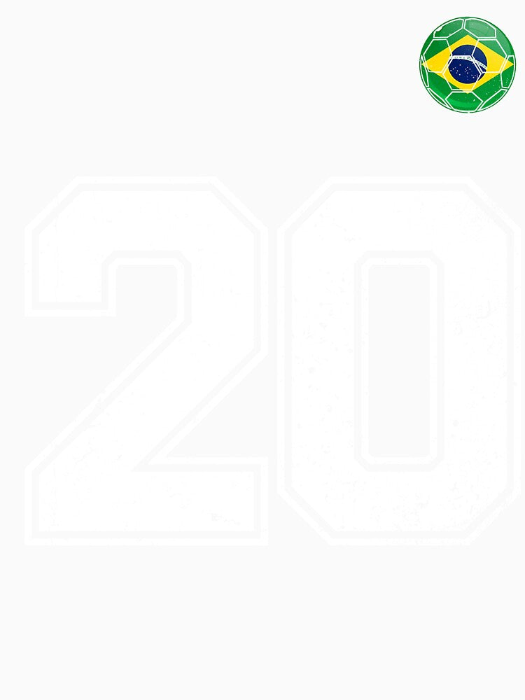 Number 20 Brazil Futbol Football Brazilian soccer Flag Jersey by RoyesButler Unisex , , , Long Sleeve Tee