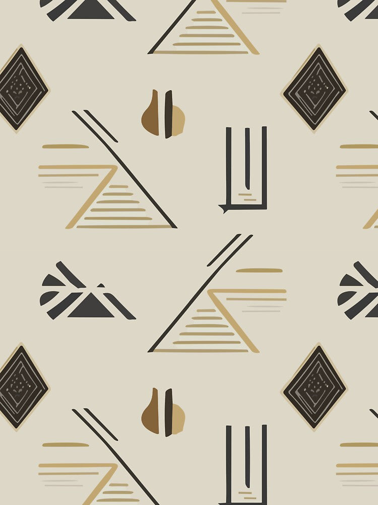 Modern Tribal Geometric Pattern – Earth Tone Abstract Design by GoDesign1