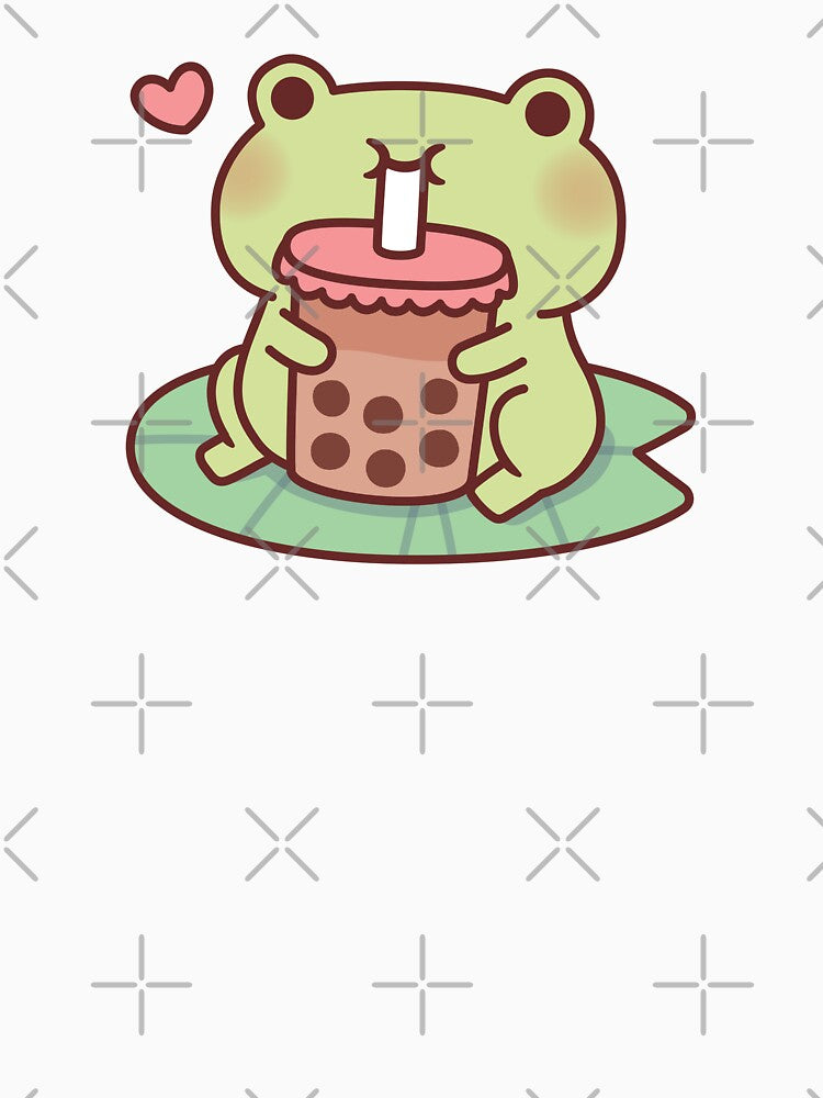 Cute Frog Loves Drinking Bubble Tea by rustydoodle