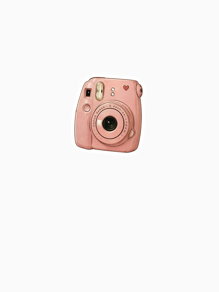 Pink Instant Camera Sticker | Cute Vintage Camera Aesthetic by PopStickerLab22