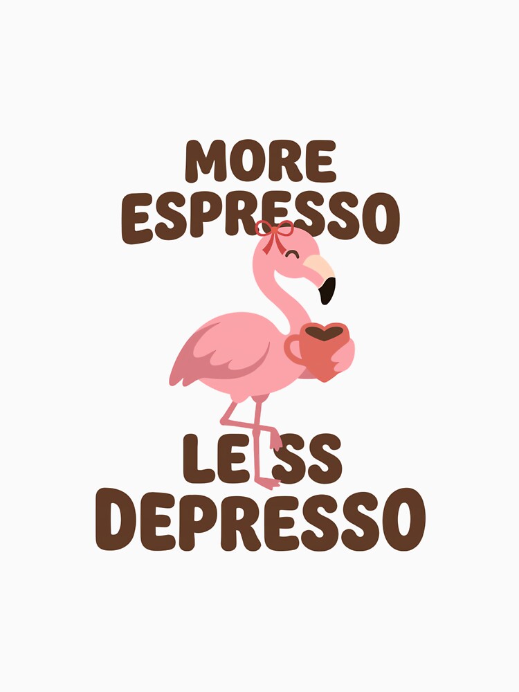 More Espresso Flamingo Coffee Pun Caffeine Graphic Novelty Comfort Colors Crop Top by CherylCGarrison