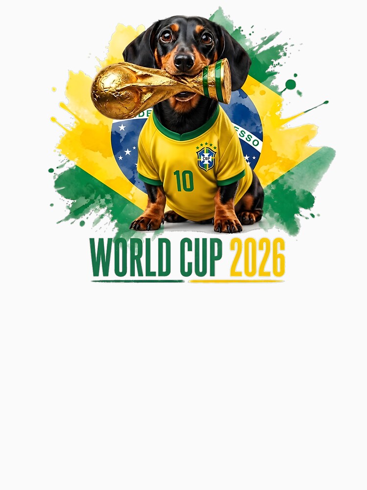 Dachshund Brasil World Cup 2026 by Jack n' Sally's Unisex , , , Long Sleeve Tee