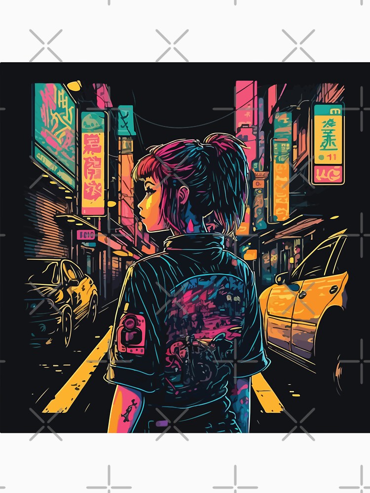 Japanese Street Cyberpunk Tokyo Streetwear by vectrus Unisex , , , Long Sleeve Tee