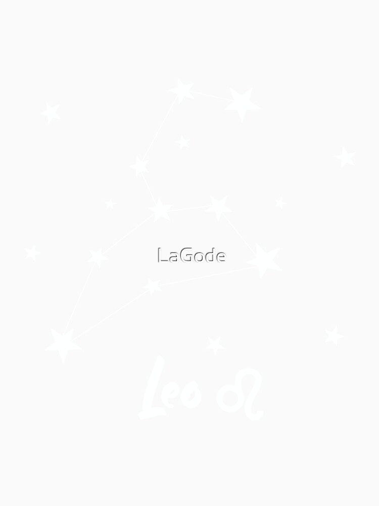 Leo Zodiac Star Constellation White Lines by LaGode
