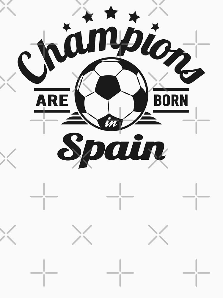 Champions Are Born In Spain , football fans vintage gift by lamjar-art Unisex , , , Long Sleeve Tee