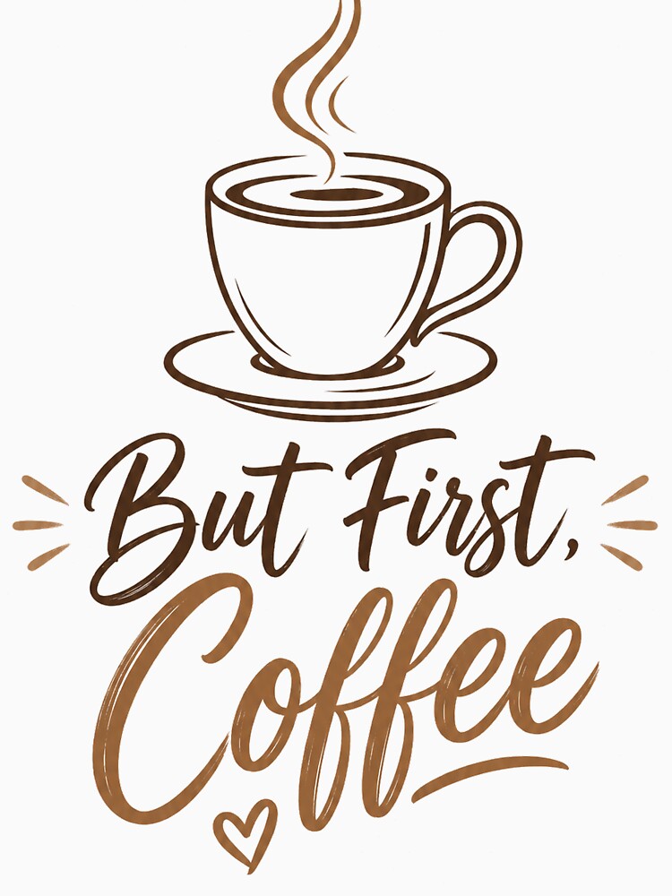 But First Coffee - Cute Coffee Lover Mug Tee by lexiangelus93