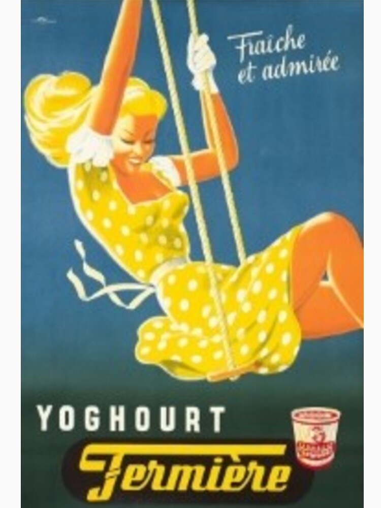 Vintage Yoghurt Poster by RetroRabbitCo