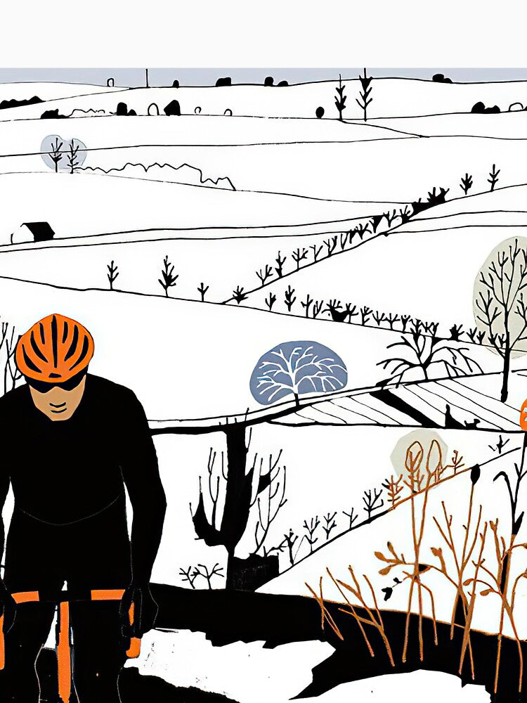 Cyclist In Black Suit Illustration by AverilArt
