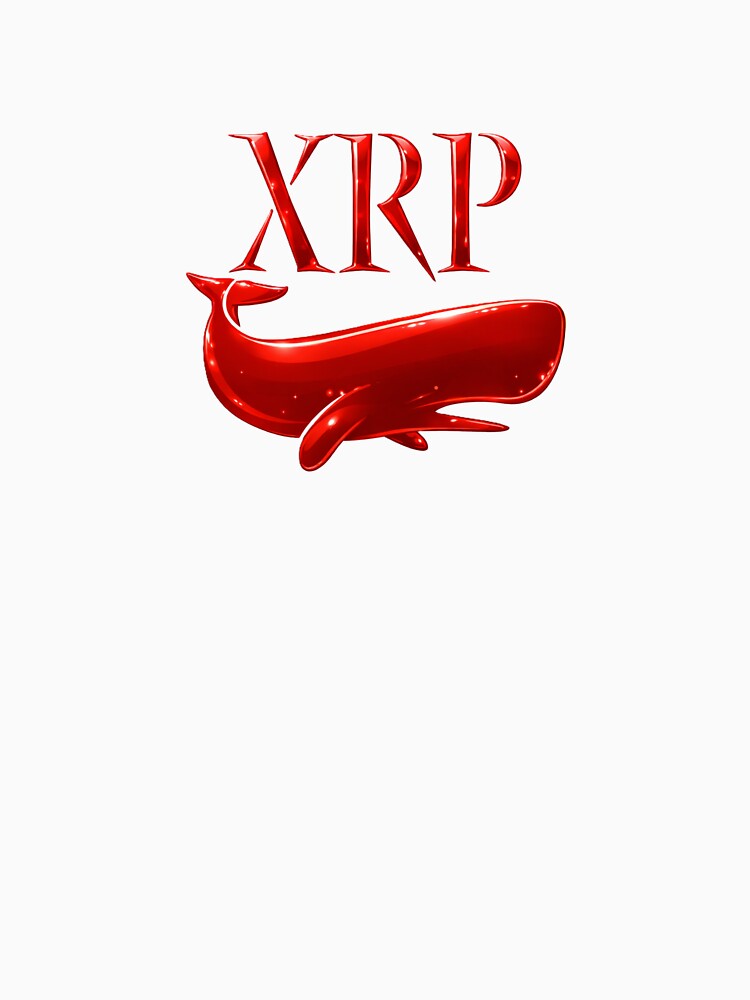XRP Whale – Shiny Red Crypto Investor Art by DesignsMjB