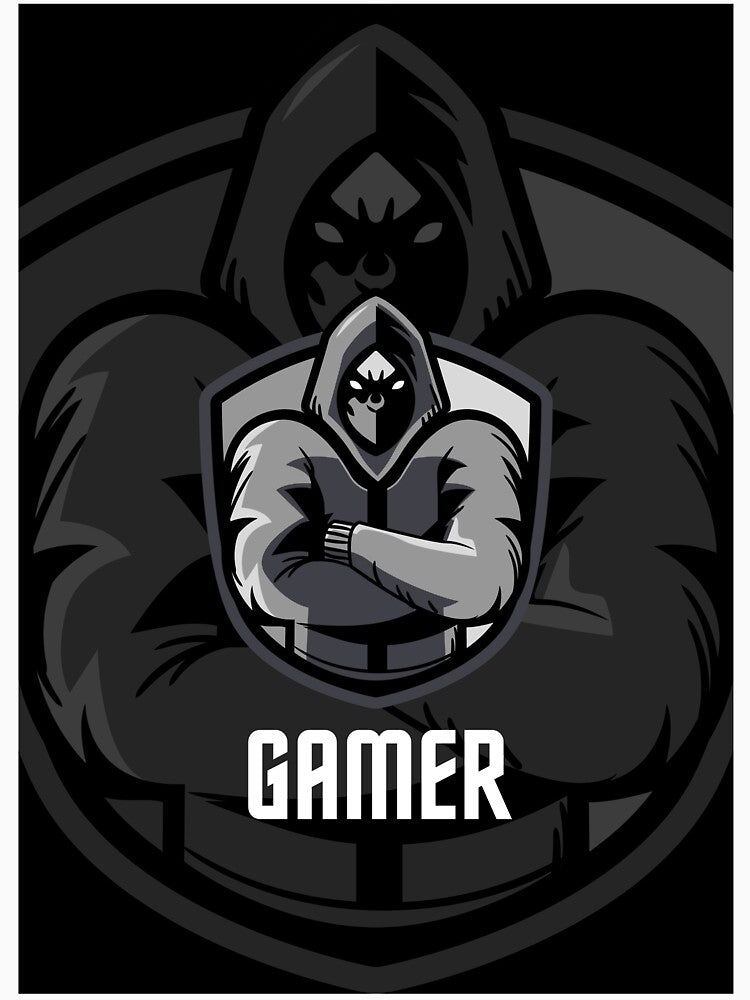 Gamer Black And White Design by derendesign