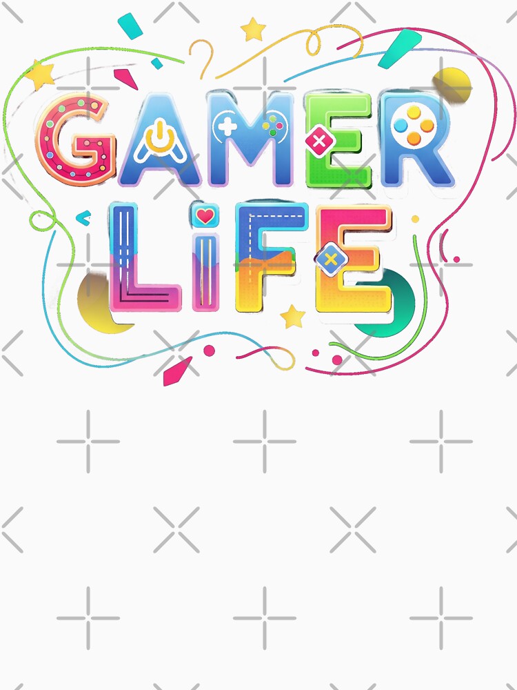 Colorful Gamer Life Graphic Design by Cloud-Riders