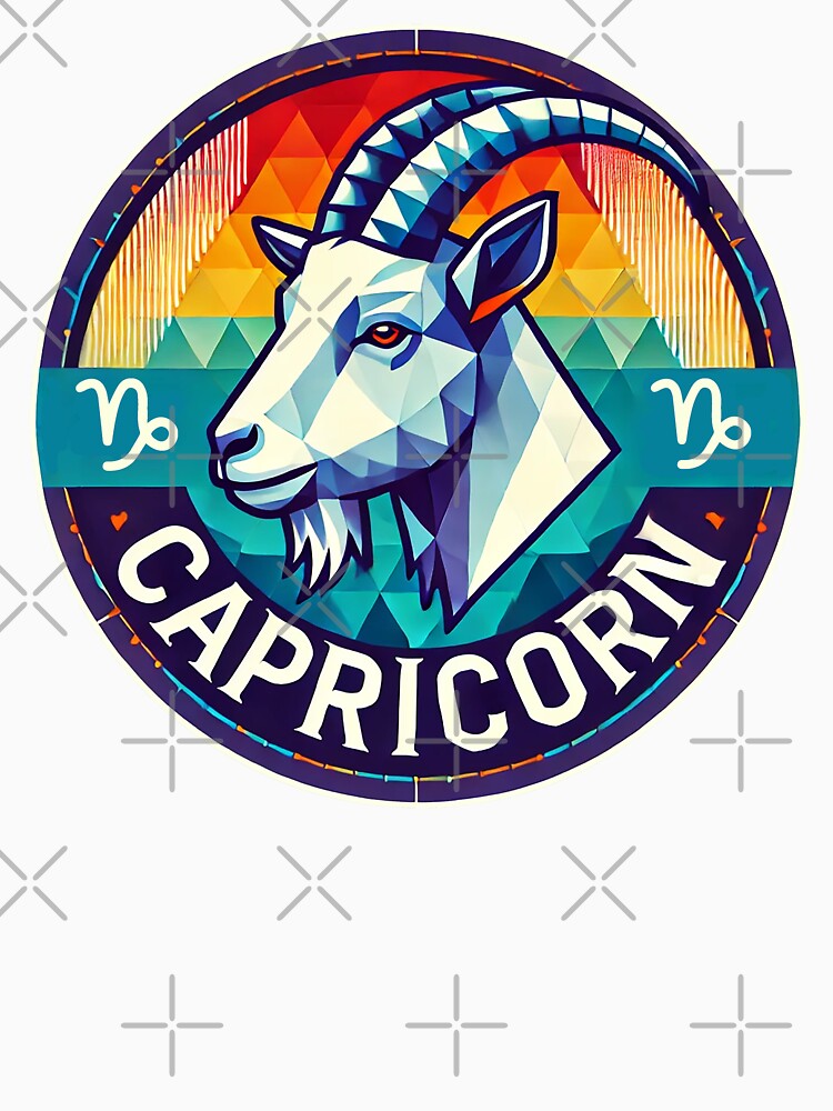 Capricorn - Modern Geometric Design by PsycheBrain