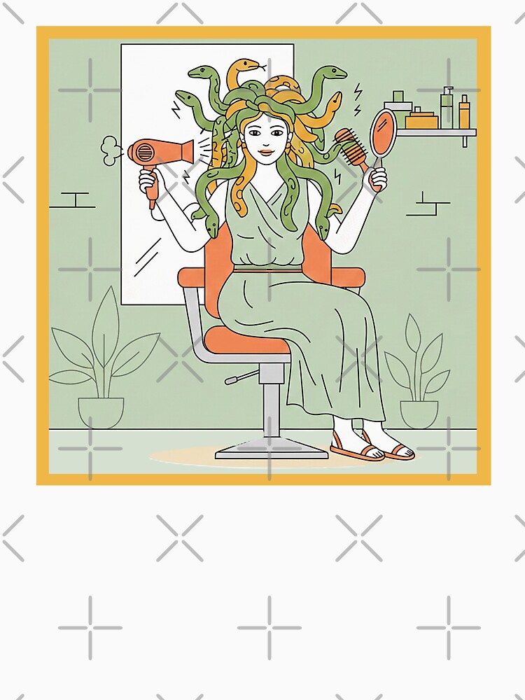 Medusa The Hairdresser - Snake Charmer Salon | Funny Greek Mythology by codex antique