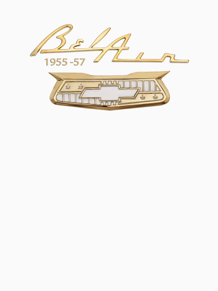 Vintage 1955-1957 Bel Air Badge, Deluxe Gold, American Car TriFive Emblem by classic car craze