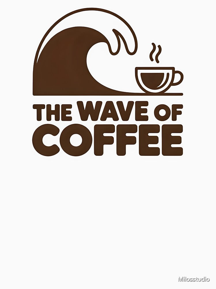 The Wave of Coffee | Coffee Lover Art Shirt by Milosstudio