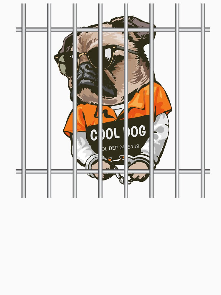 Cool Dog in Jail Dog Life Doggy In Sunglasses Funny by kubix81