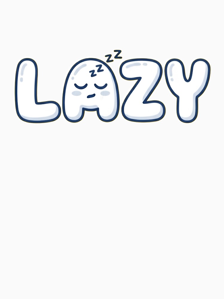Cute Sleeping White Bubble Letter Graphic by aashcreat