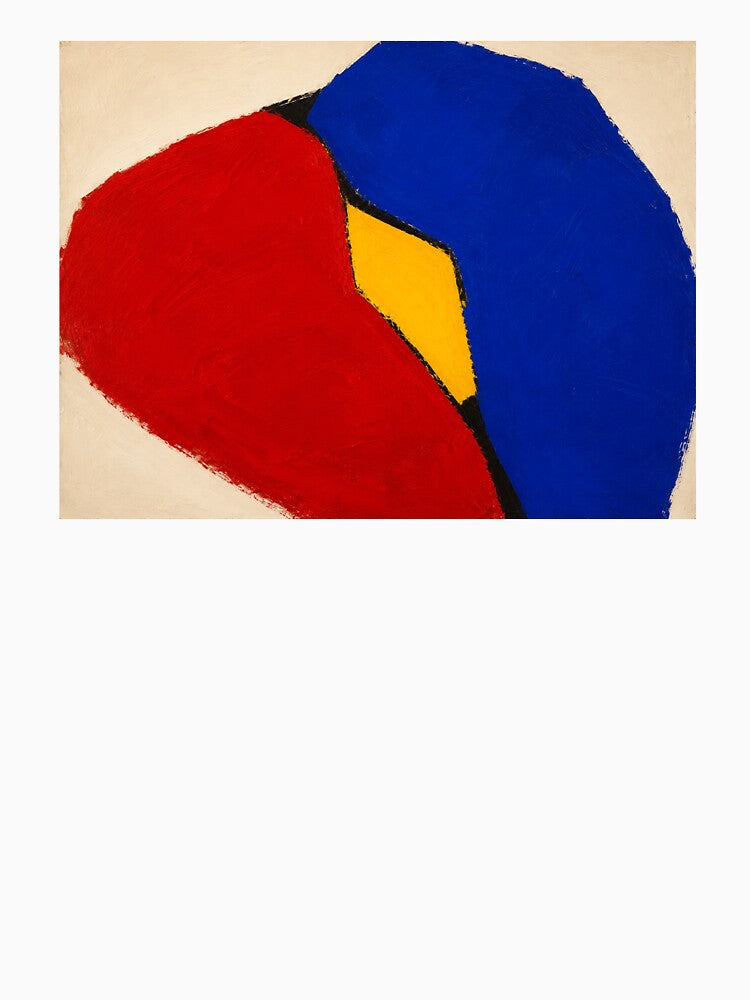 Modern Abstract Painting Red Blue Yellow Geometric Art by Moodzu