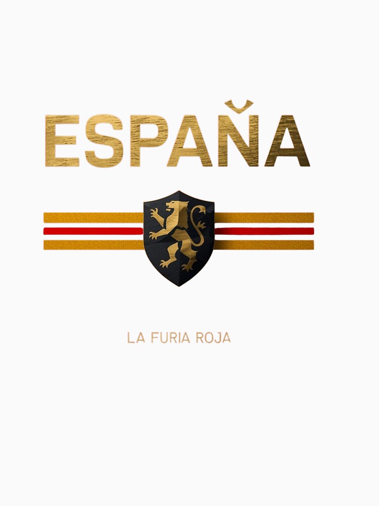 España Football Lion Crest - Spain La Furia Roja Soccer by PACS0011 Unisex , , , Long Sleeve Tee