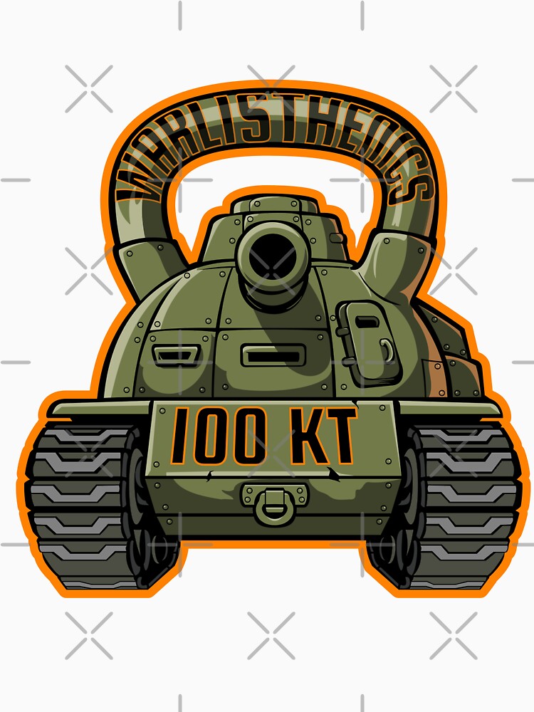 WARLISTHENICS Kettlebell Tank (orange outline) by Warlisthenics