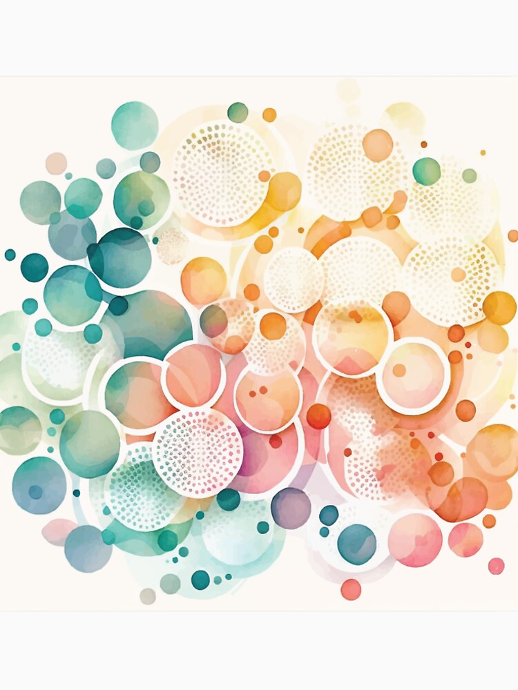 An Abstract Watercolor Painting of Pastel Circles - Boho Chic Patterns by GVRDesign