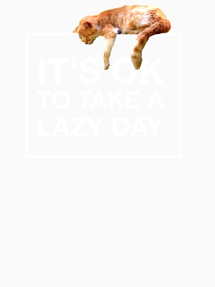CAT LOVERS LAZY DAY, IT'S OK TO TAKE A LAZY DAY by Danicus666
