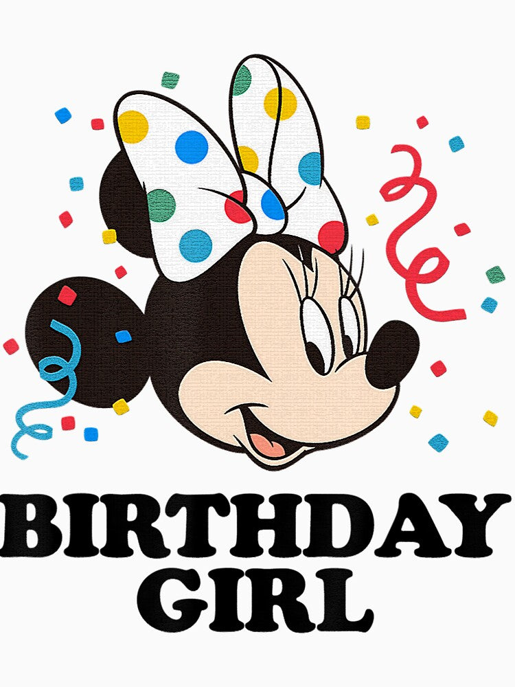 Girl Cute Cartoon Mouse Birthday Girl by kaforstx