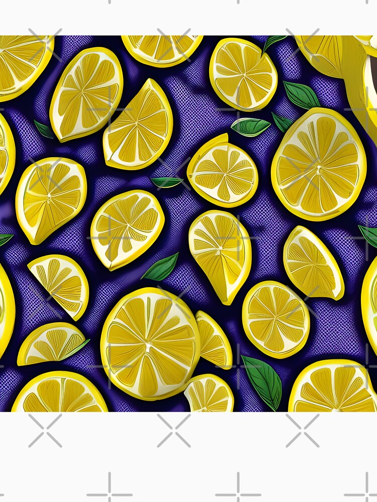 Vintage Pop Art Pattern Lemon Fruits Art Design by PC-artist