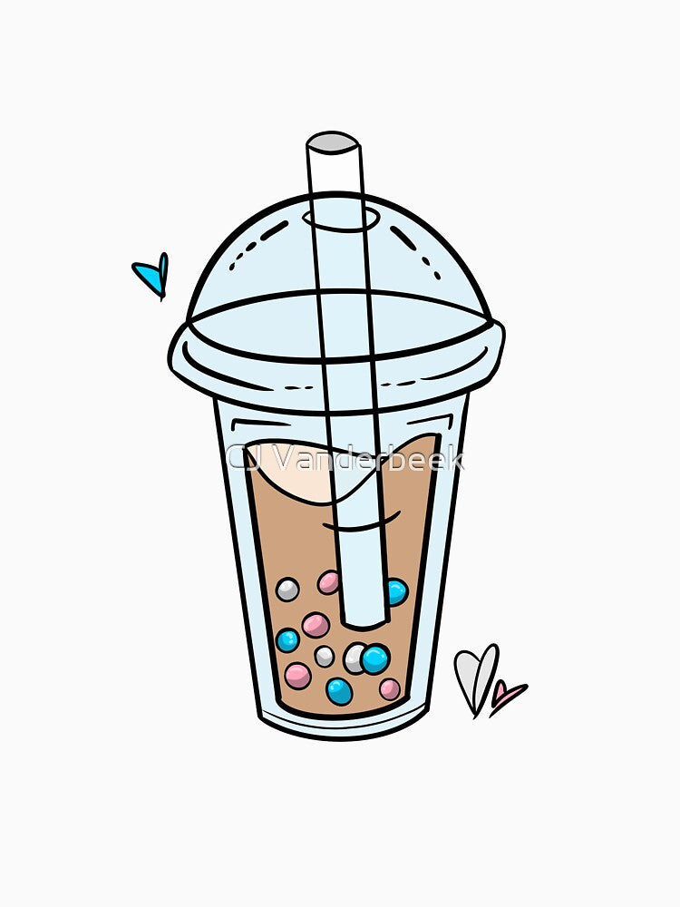 Transgender Pride Bubble Tea by CJ Vanderbeek