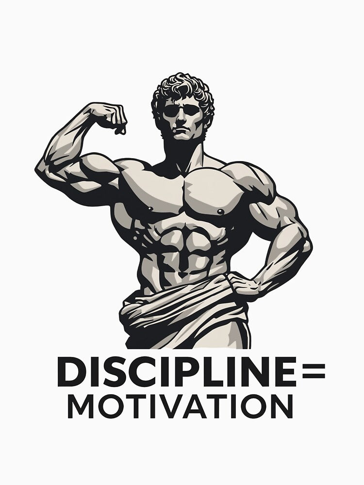 Discipline Equals Motivation Gym| Bodybuilding Fitness by PIXENTRA