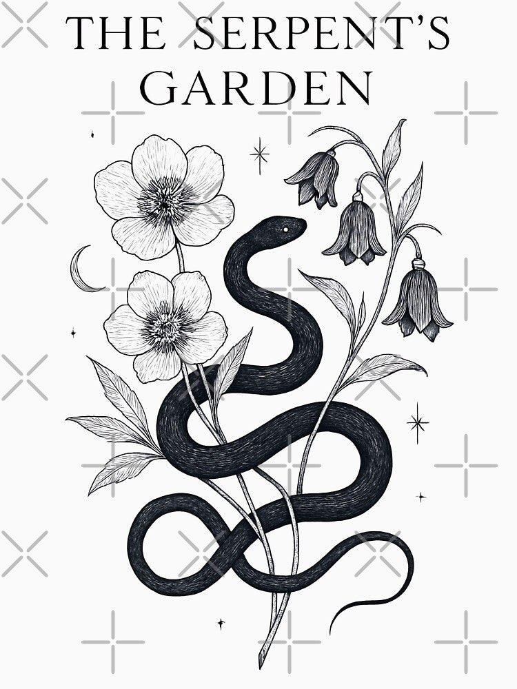The Serpent's Garden - Gothic Botanical Illustration by Keith & Sandra Barkevich