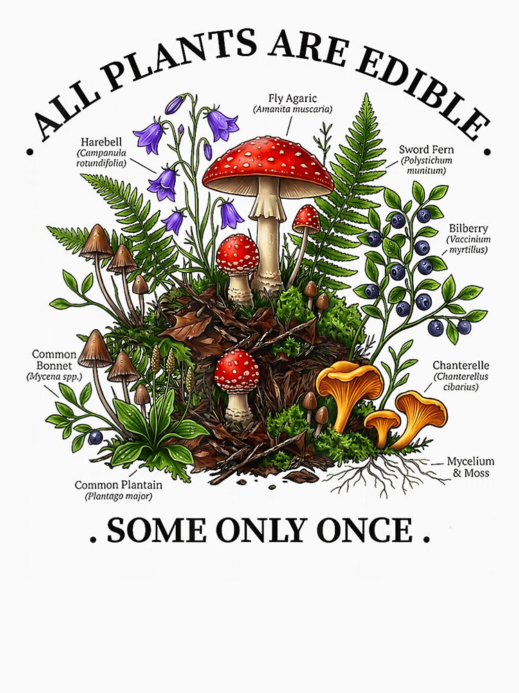 Copy of All Plants Are Edible Some Only Once Funny Botanical Foraging by Devilians92