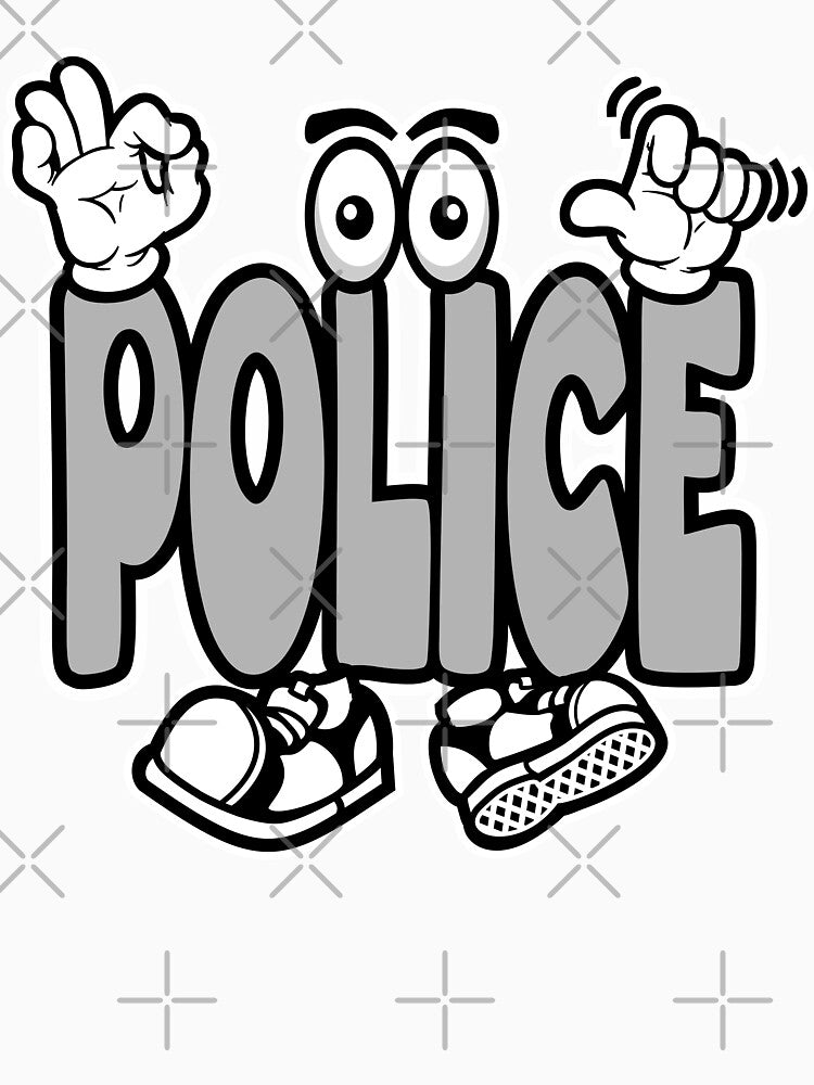 Police - WORK Street Lettering Cartoon Character by NFTWords