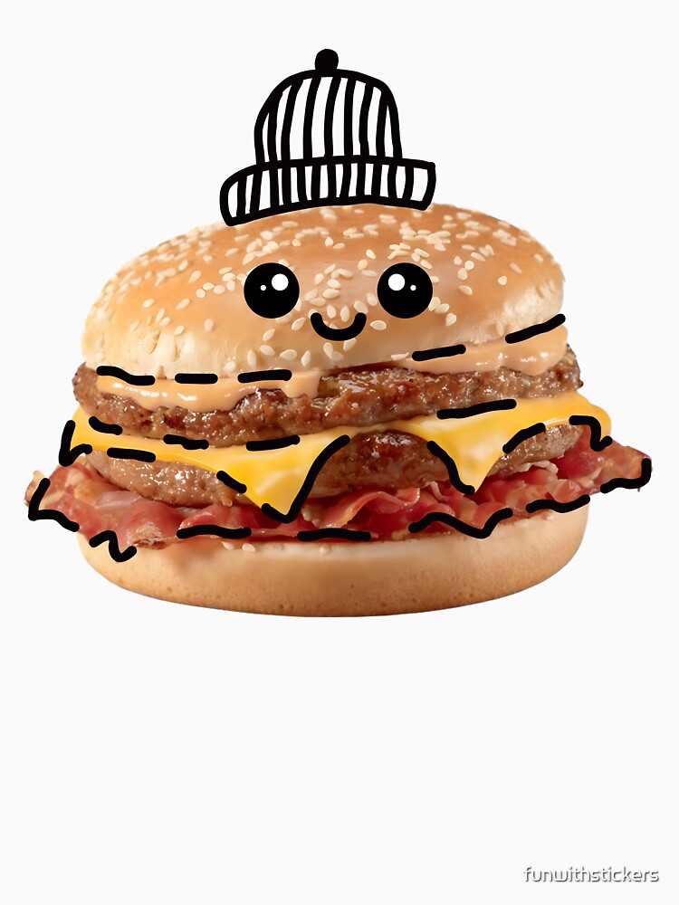 Happy Burger Character by funwithstickers
